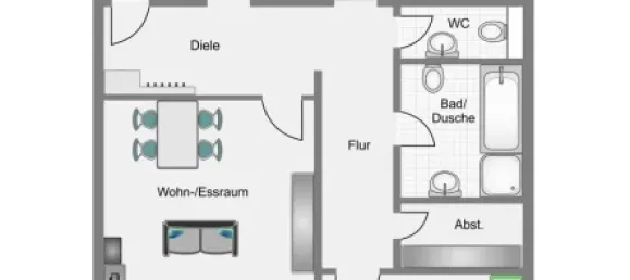 Квартира с 2 спальнями в Кальв, Германия № 231119 18