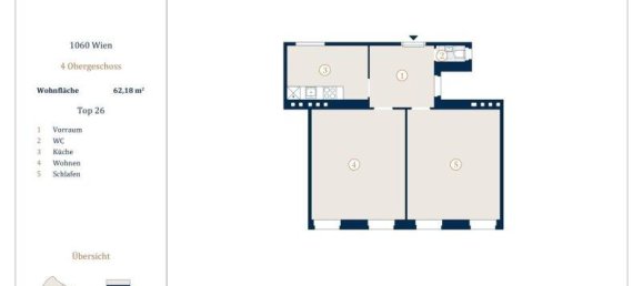 2غرفة شقة في Mariahilf, Austria رقم 238890 3