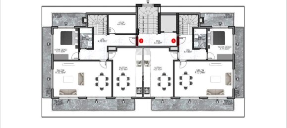 Apartamento de 1+1 en Oba, Turkey No. 10811 3