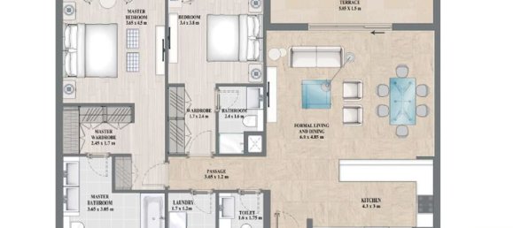 2 غرف نوم شقة في عقارات جميرا للغواف, UAE رقم 109460 13