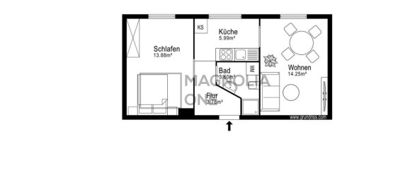 1 غرف نوم شقة في Bochum, Germany رقم 284565 19