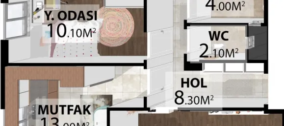 Wohnung 2+1 in Mugla, Turkey, Nr. 33421 18