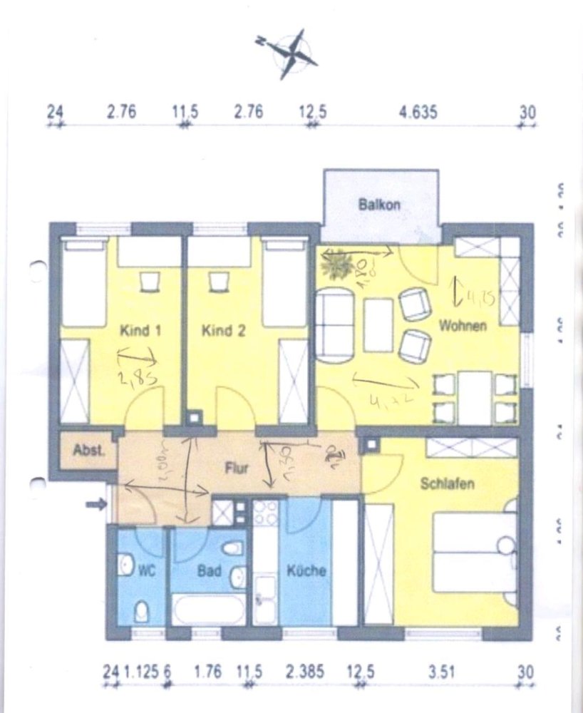 Квартира с 3 спальнями в Рейн-Пфальц, Германия № 263307