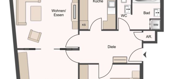 Квартира с 2 спальнями в Штутгарт, Германия № 347215 16