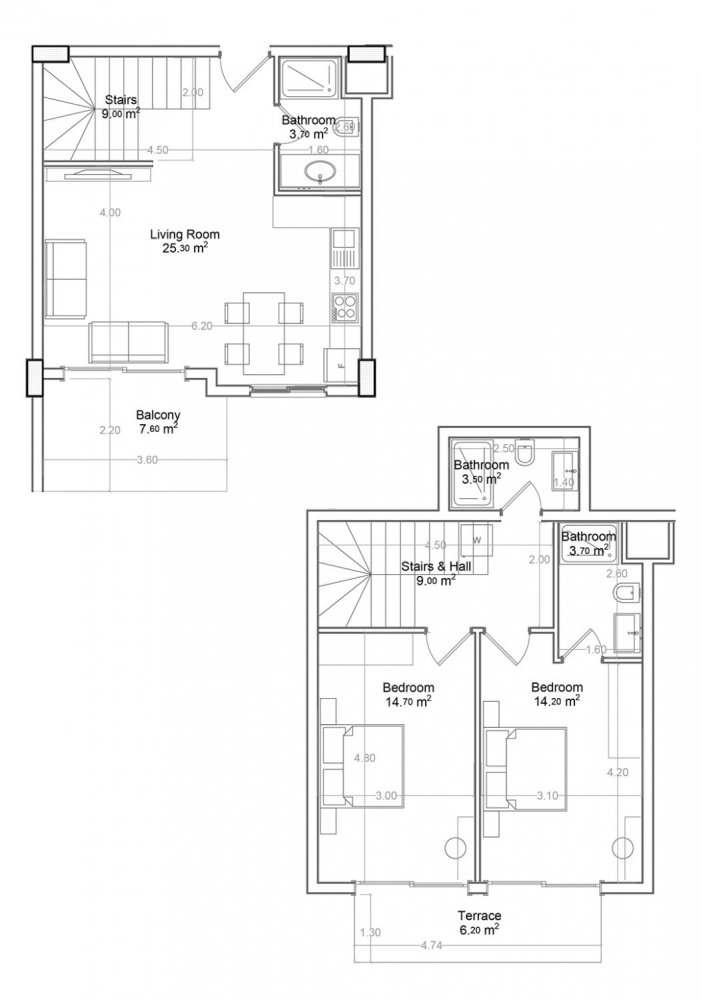 بانتهاوس 2+1 في Yekta Green Life Gazipasa Residence, Gazipasa, Turkey رقم 39590 1