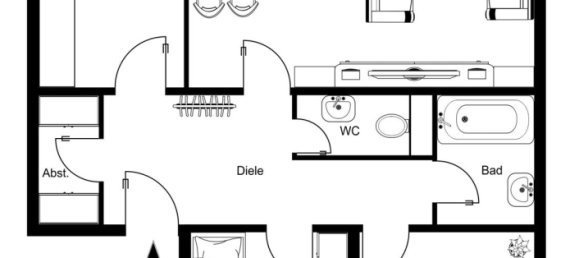 Квартира с 2 спальнями в Баден-Вюртемберг, Германия № 35123 43