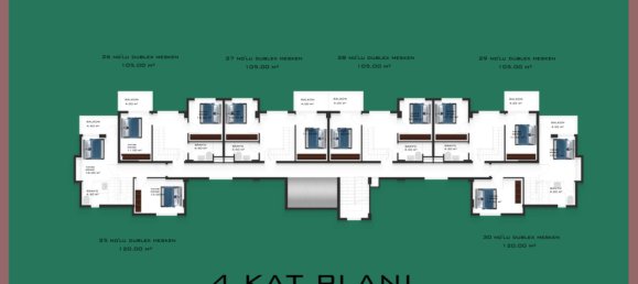 Пентхаус 3+1 в Газипаша, Турция № 22854 10