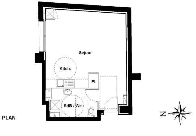 Студия в Орлеан, Франция № 209554