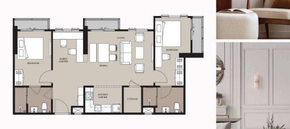 شقة 2 غرف نوم في Sathon, Thailand رقم 62335 21