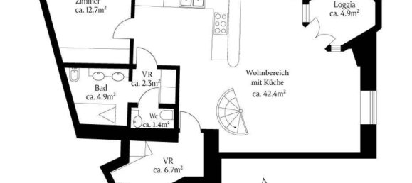 Dúplex de 1 dormitorio en Josefstadt, Austria No. 236633 18