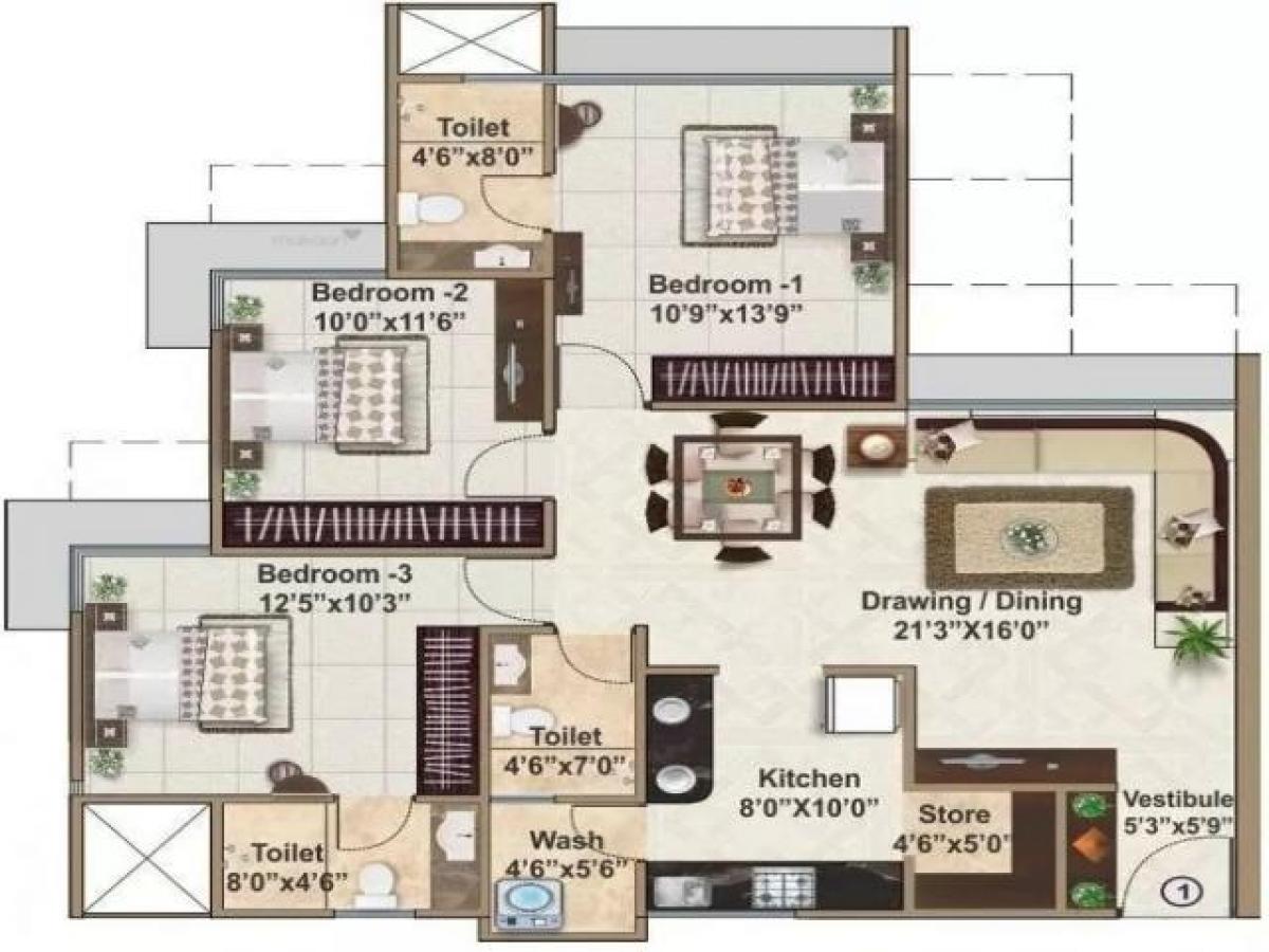 3 bedrooms House in Amdavad, India No. 21700