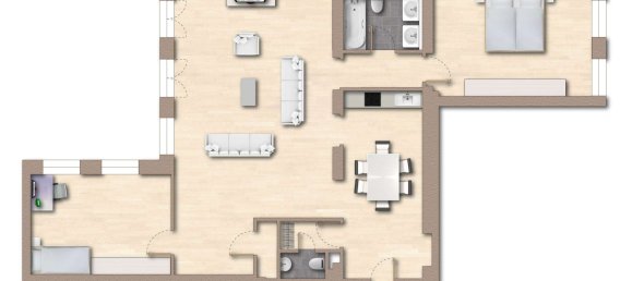 Квартира с 2 спальнями в Нижняя Саксония, Германия № 166885 11