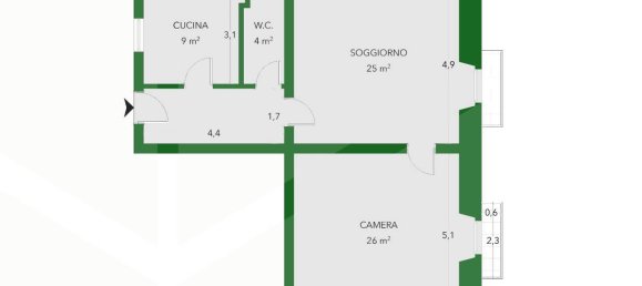 3 rooms Apartment in Barletta, Italy No. 21687 12