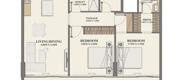 2 bedrooms Apartment in Celeste Heights, Al Furjan, UAE No. 65358 2