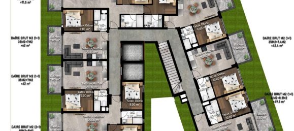 2غرفة بانتهاوس في Oba, Turkey رقم 9717 15