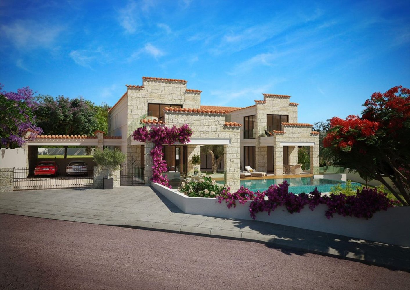 Villa de 2 dormitorios en Kouklia, Cyprus No. 31371