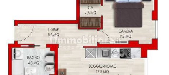 1 bedroom Apartment in Rome, Italy No. 16938 15