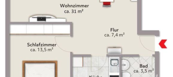 2 rooms Apartment in Osterholz, Germany No. 284337 11