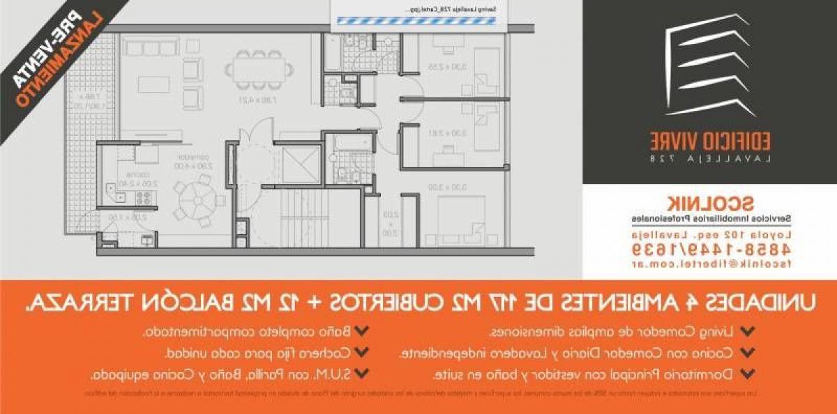 3 غرف نوم شقة في Buenos Aires, Argentina رقم 89706