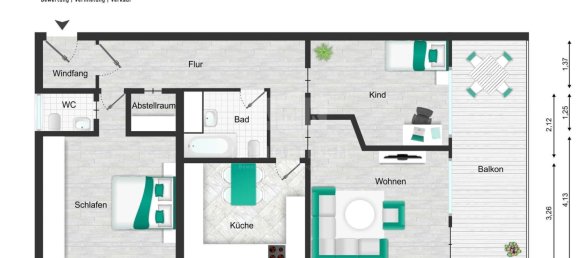 3 rooms Apartment in Bodenseekreis, Germany No. 20983 17