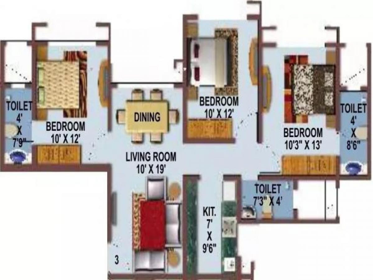 3 bedrooms House in Mumbai, India No. 29250