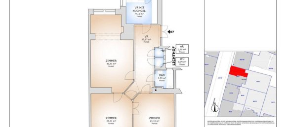 Apartamento de 3 habitaciónes en Penzing, Austria No. 71951 2