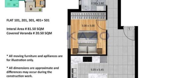 Apartamento de 2 dormitorios en Germasogeia, Cyprus No. 80886 10