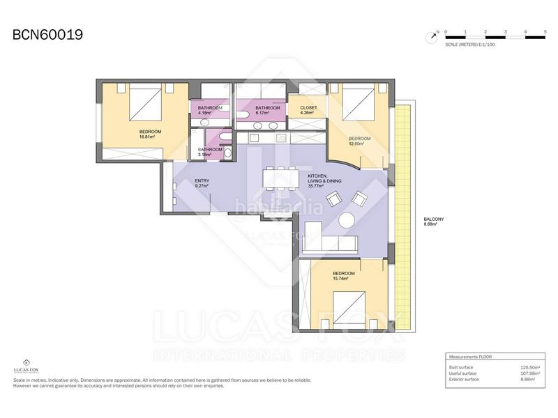Apartamento T3 em Ciutat Vella, Spain N.º 156454