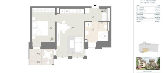 2 rooms Apartment in Wieden, Austria No. 2045 14