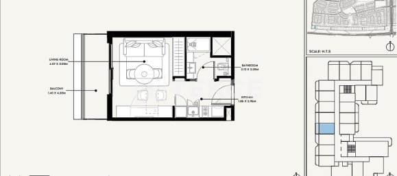 Apartamento T1 em Dubai, UAE N.º 203444 13