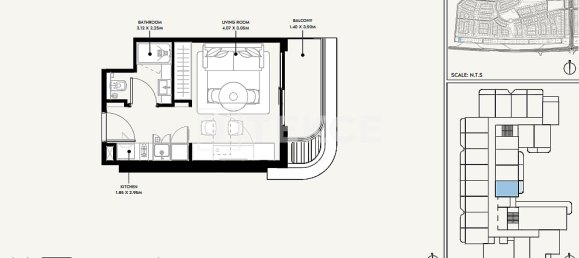 Apartamento T1 em Dubai, UAE N.º 203444 16