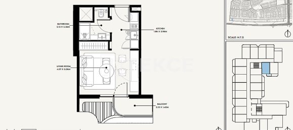 Apartamento T1 em Dubai, UAE N.º 203444 14