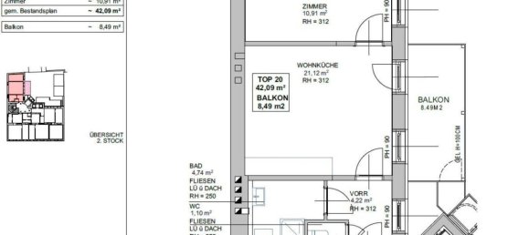 2-salle Appartement à Neubau, Austria No. 258086 4