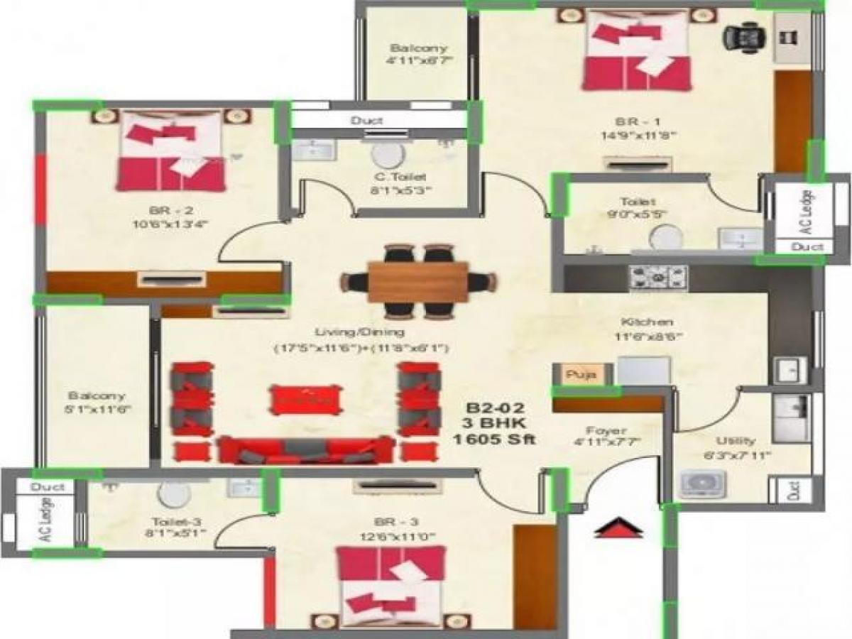 3 Schlafzimmer Haus in Bangalore, India, Nr. 54019