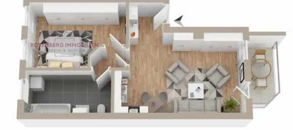 1 Schlafzimmer Wohnung in Leipzig, Germany, Nr. 237146 2