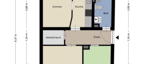 Квартира с 1 спальней в Кёльн, Германия № 338535 3