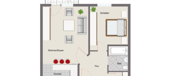 1 غرف نوم شقة في Zollernalbkreis, Germany رقم 345488 10