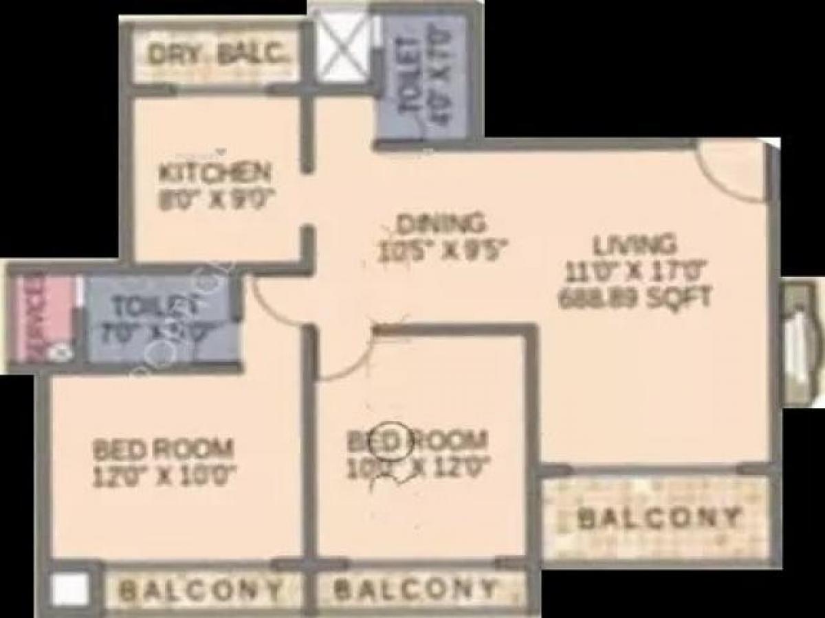 2 bedrooms House in Mumbai, India No. 57598