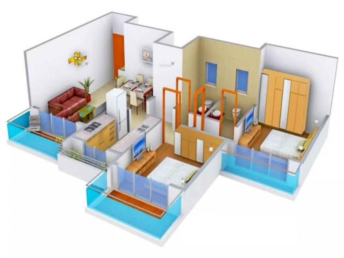 2 Schlafzimmer Haus in Mumbai, India, Nr. 60488