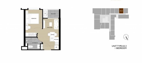 Condominio de 1 dormitorio en Bangkok, Thailand No. 2208 12