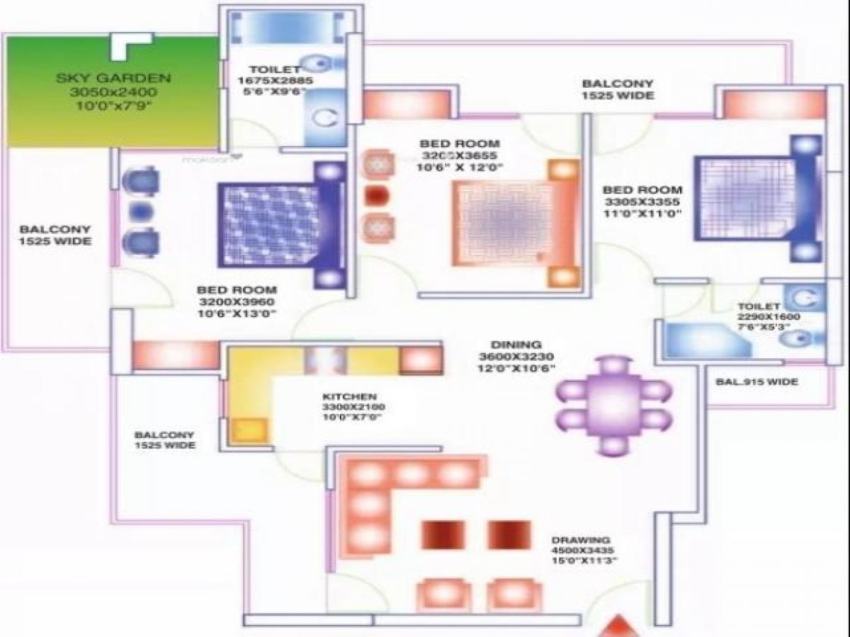 3 غرف نوم منزل في Ghaziabad, India رقم 56263