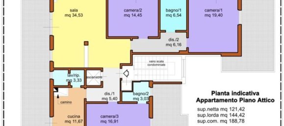 7 rooms Penthouse in Carrara, Italy No. 142853 18