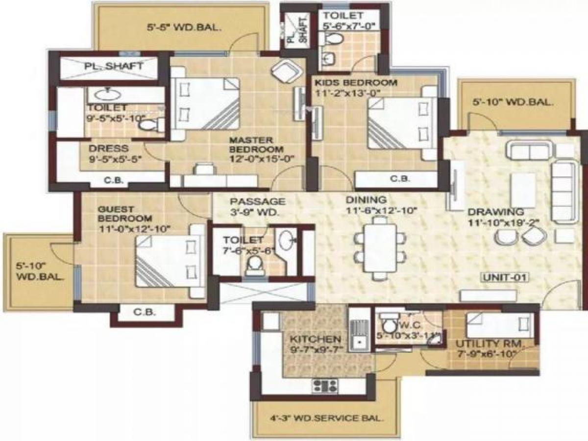 3 bedrooms House in Faridabad, India No. 6485