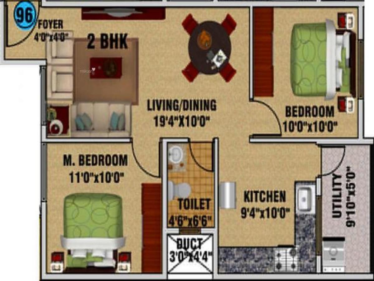 2 bedrooms House in Bangalore, India No. 2932