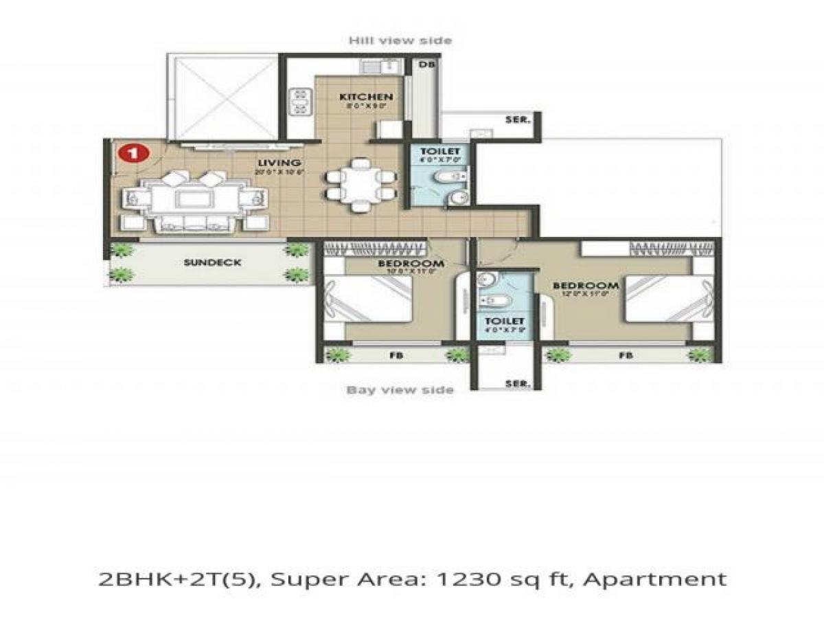 2 bedrooms House in Mumbai, India No. 14565