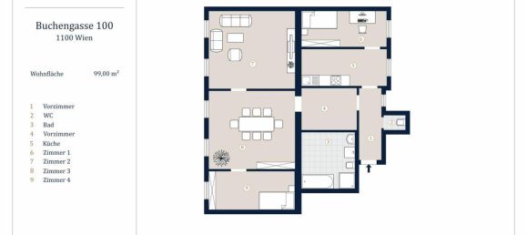 3-Zimmer Wohnung in Favoriten, Austria, Nr. 73454 7