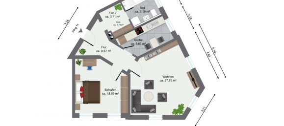 Apartamento T1 em Chemnitz, Germany N.º 75629 12