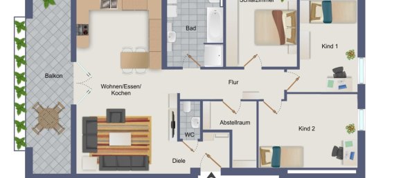 Квартира с 3 спальнями в Гессен, Германия № 340072 7