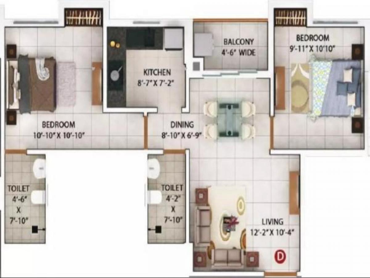 2 bedrooms House in Kolkata, India No. 12510