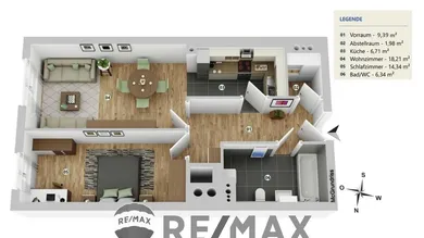 Apartamento de 2 habitaciónes en Stockerau, Austria No. 196082